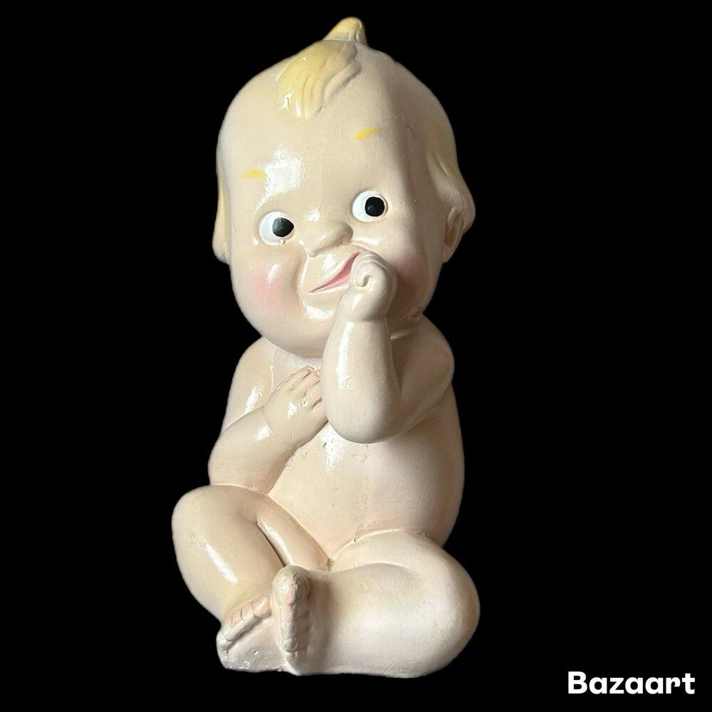 Vintage Lefton Kewpie Doll Coin Bank - Please Review All Photos